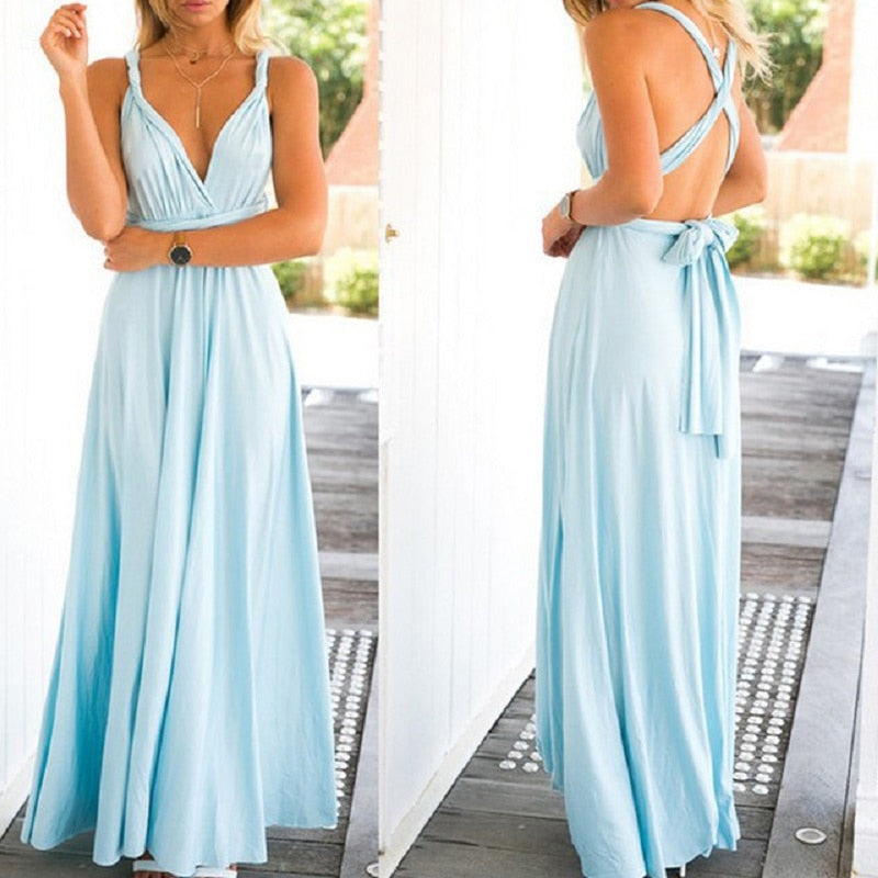 Women Multiway Wrap Convertible Boho Maxi