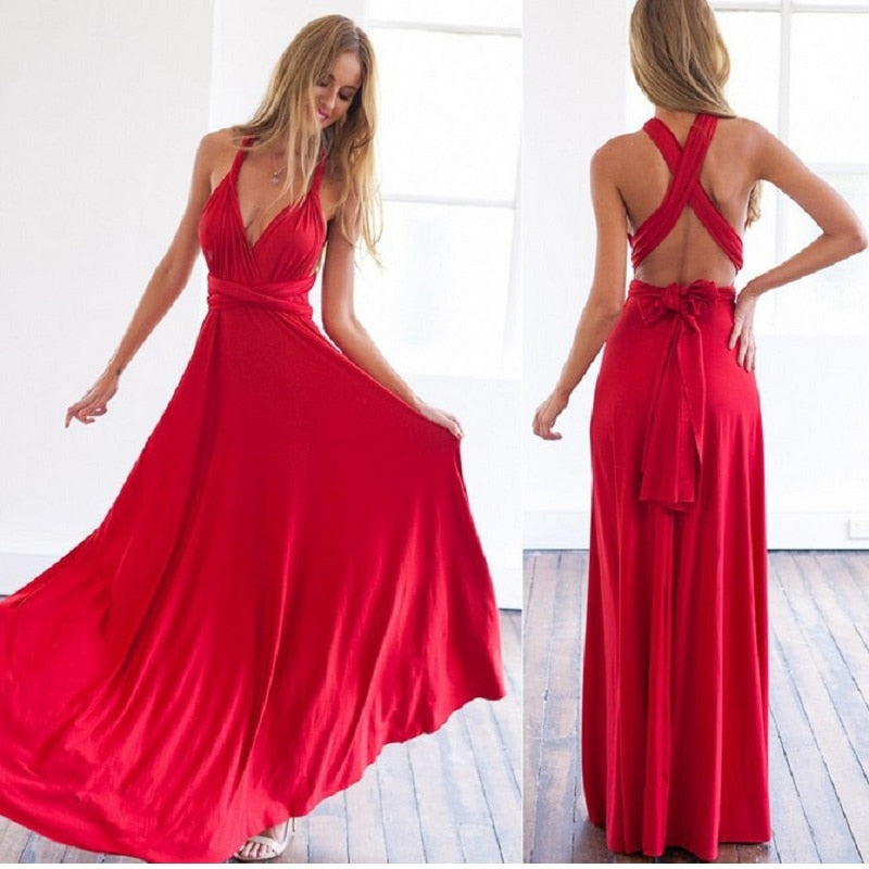 Women Multiway Wrap Convertible Boho Maxi