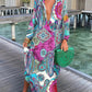 Summer Deep V-Neck Long Sleeve Long Dresses