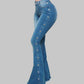 New Mid Waisted Stretch Flare Jeans