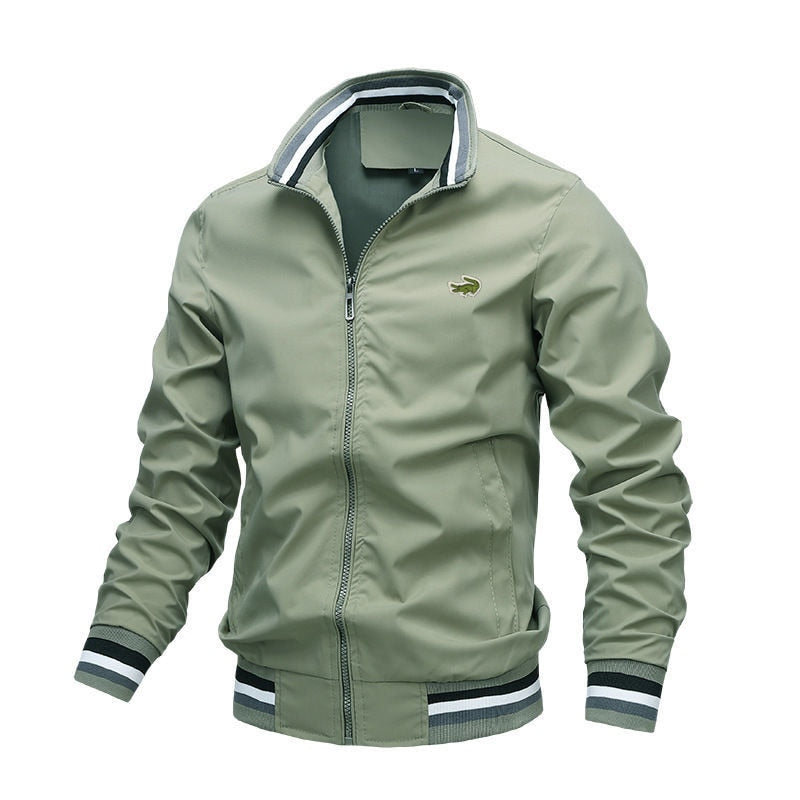 Men's Stand Collar Casual Zipper Jacket