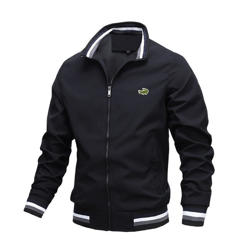 Men's Stand Collar Casual Zipper Jacket