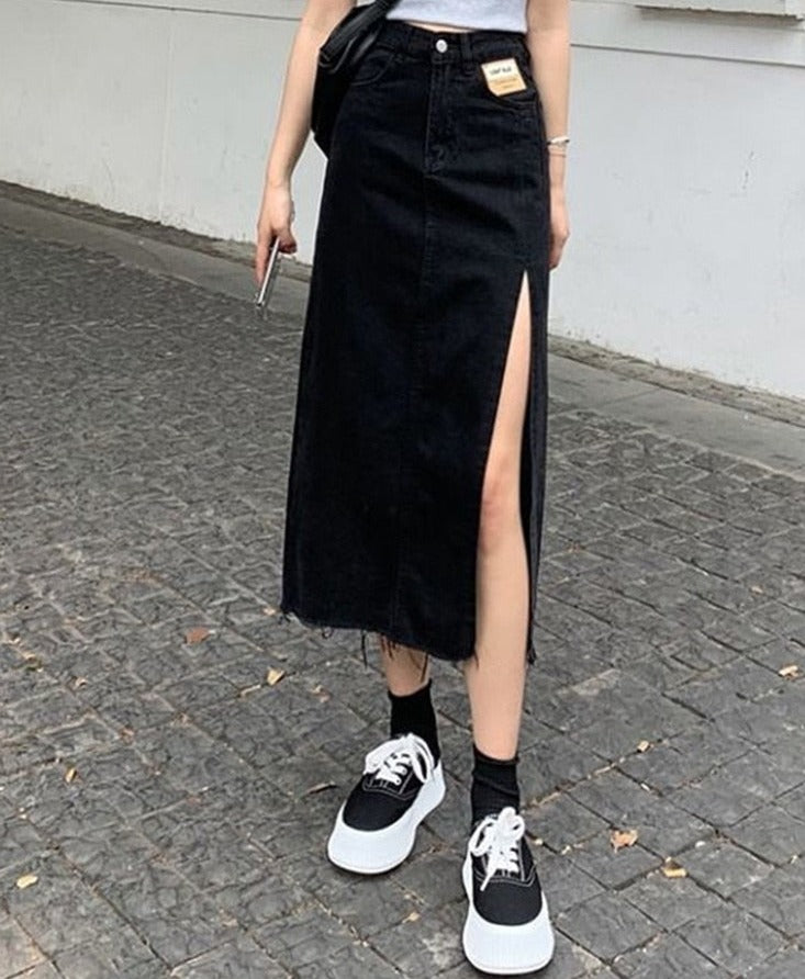 Women Denim Long Skirts