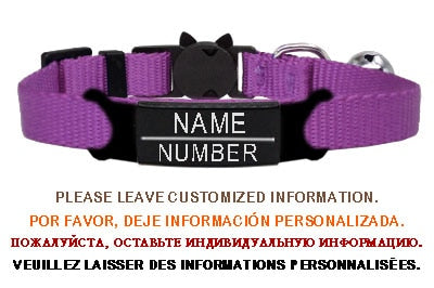 New Personalized ID Tag Cat Collar