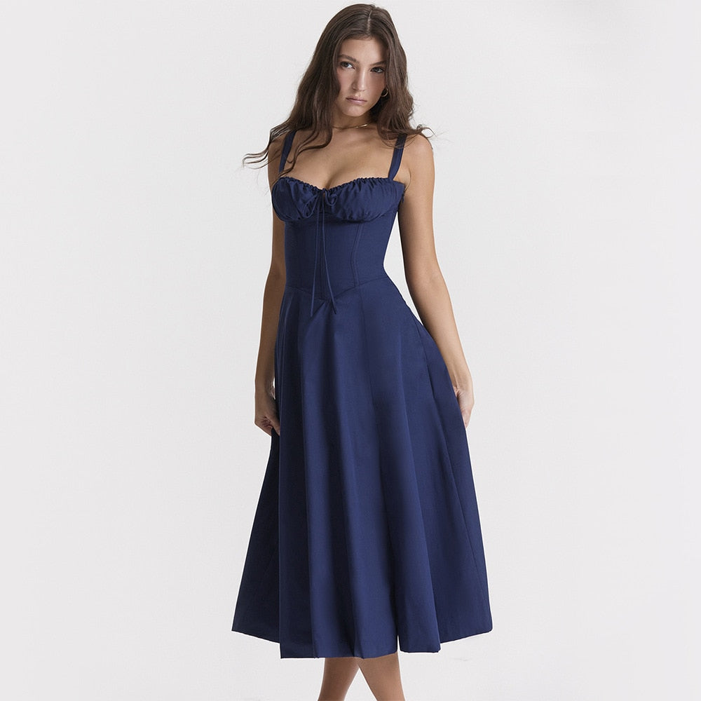 New Elegant  A Line Midi Dress