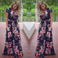 Women 2022 Pink Floral Print Boho Beach Dress