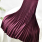 Autumn Elegant Chic Solid Pleated Skirt