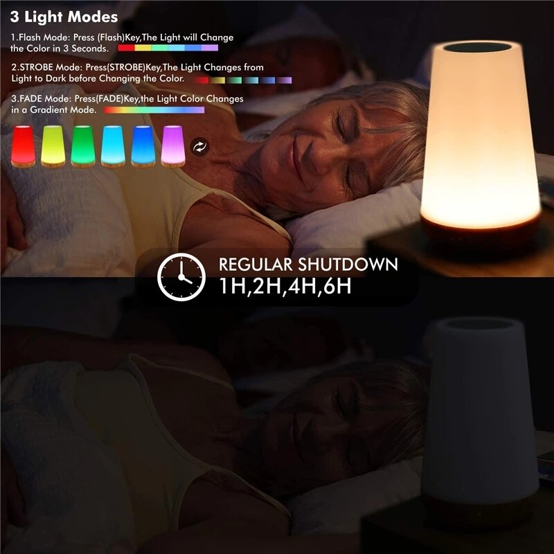 Bedroom 13 Color Changing Touch Night Light