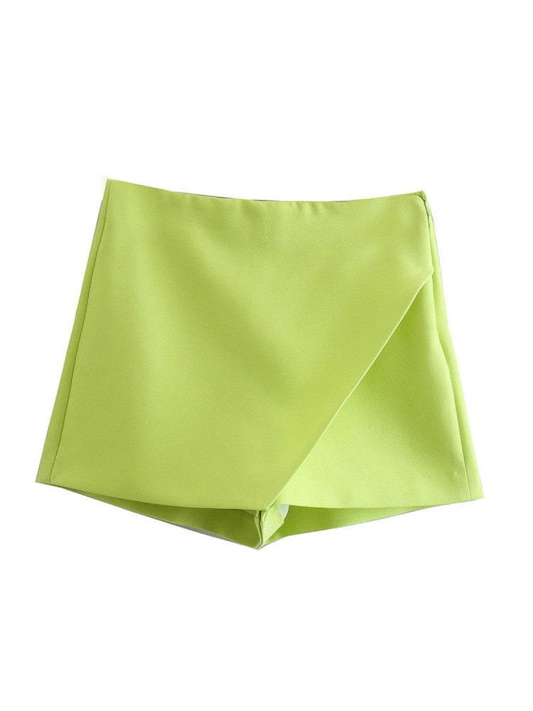 Women Fashion Asymmetrical Shorts Skirts