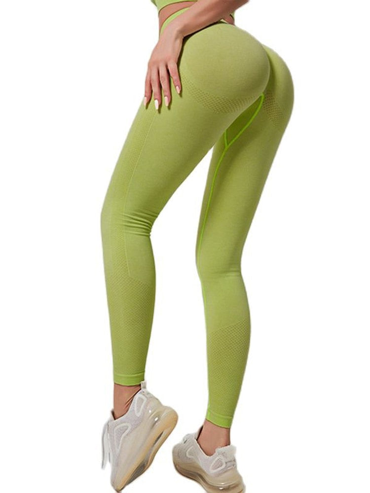 Women Seamless Smile High Waist Pants