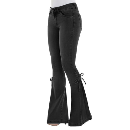 New Mid Waisted Stretch Flare Jeans