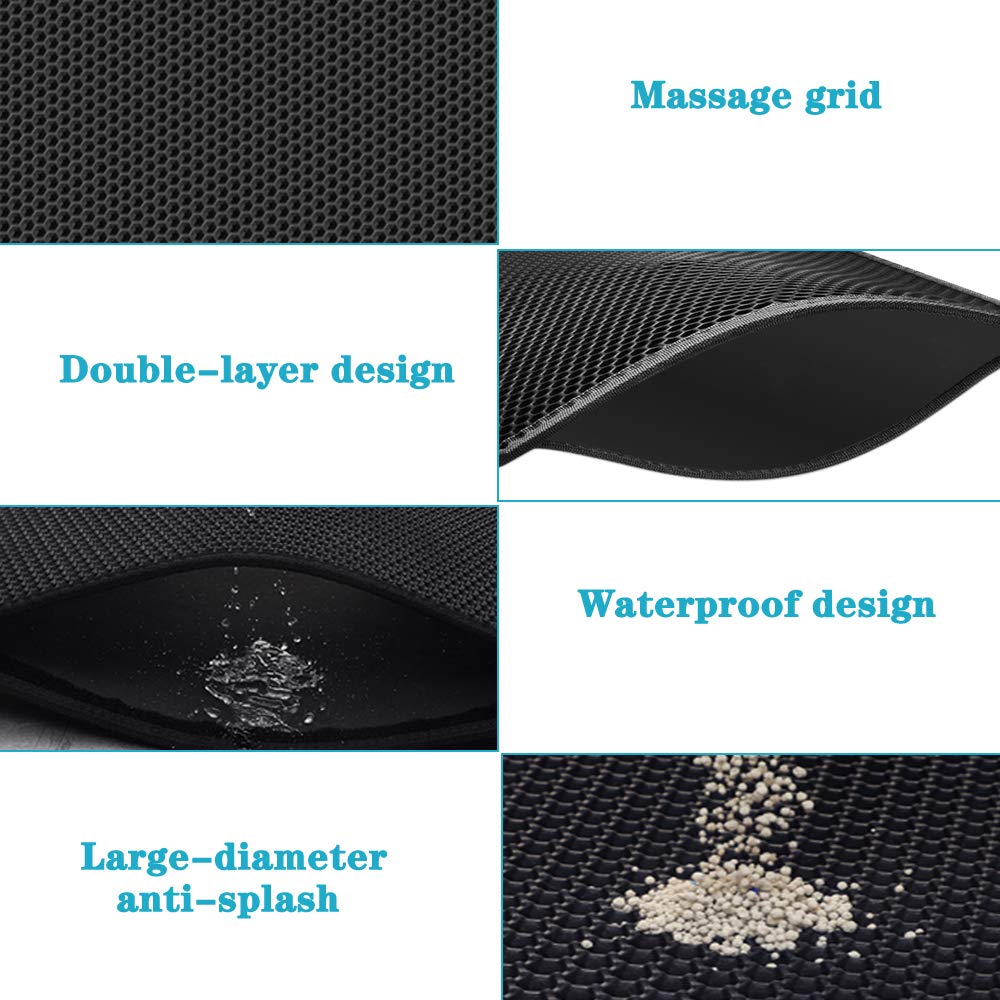Double Layer Waterproof Pet Litter Box Mat