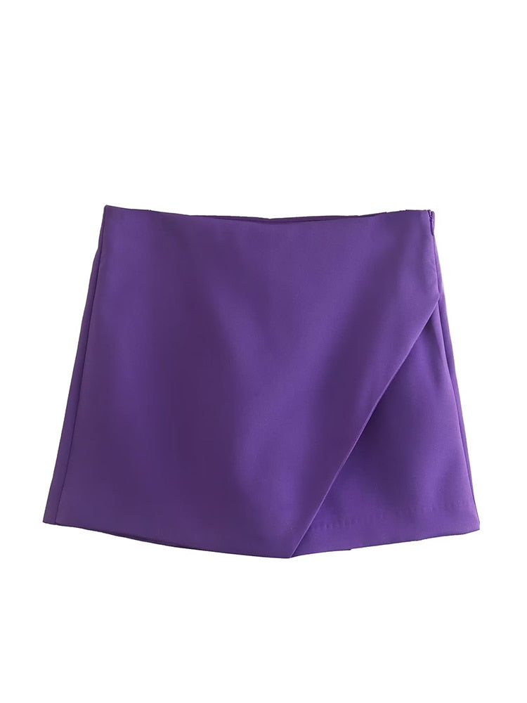 Women Fashion Asymmetrical Shorts Skirts