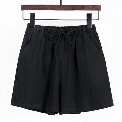 2022 New Summer Cotton Linen Beach Shorts