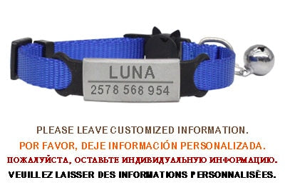 New Personalized ID Tag Cat Collar