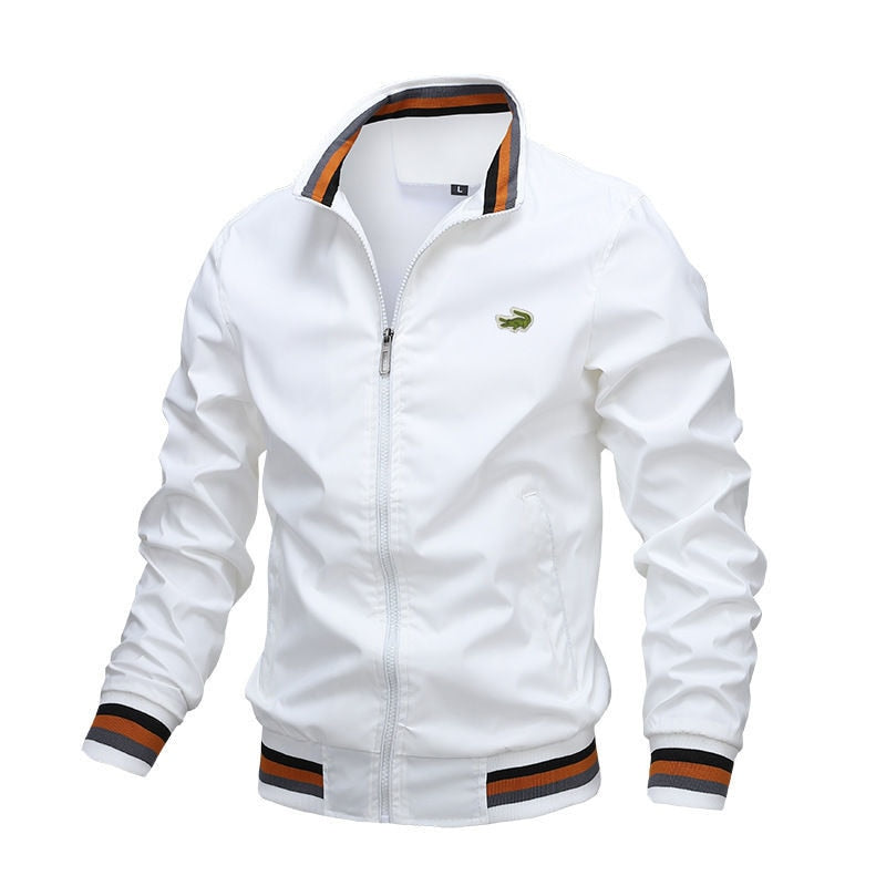 Men's Stand Collar Casual Zipper Jacket