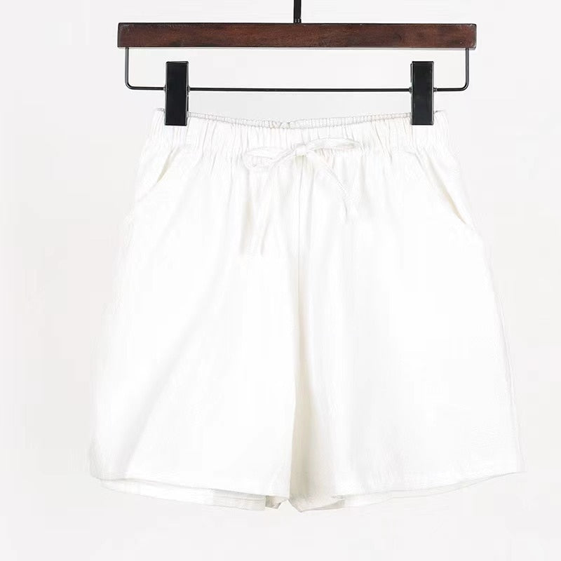 2022 New Summer Cotton Linen Beach Shorts