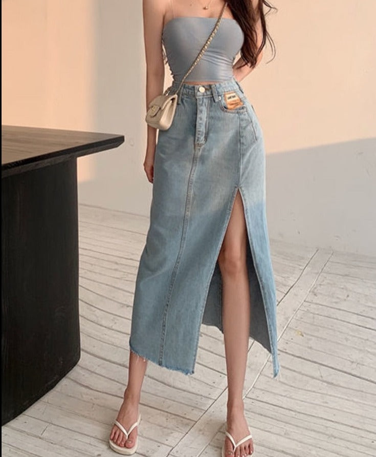 Women Denim Long Skirts