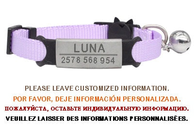 New Personalized ID Tag Cat Collar