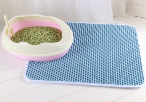 Double Layer Waterproof Pet Litter Box Mat