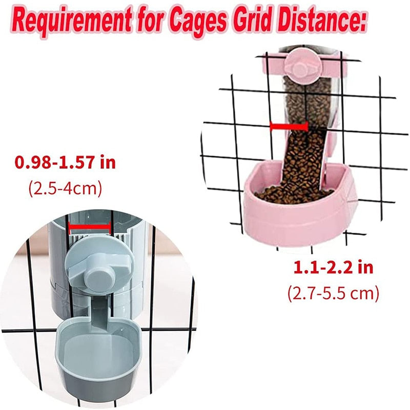 Automatic Pet Bowls Cage Hanging Feeder