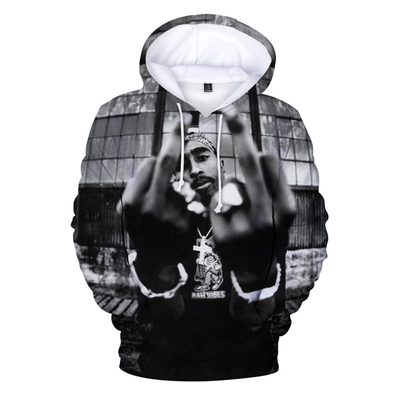 Tupac 3D Unisex Hoodie