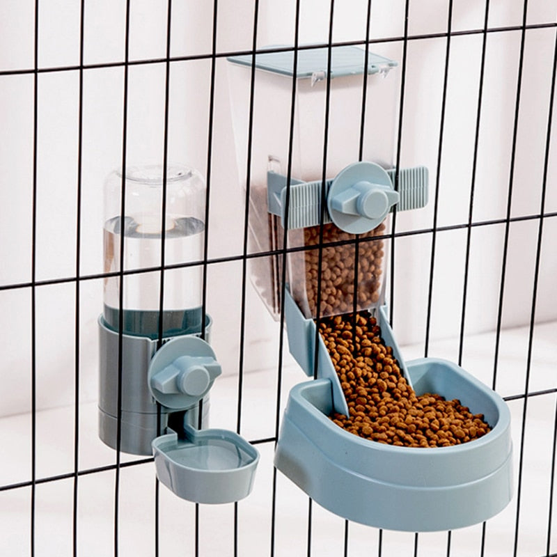 Automatic Pet Bowls Cage Hanging Feeder