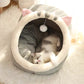 Sweet Cat Bed Warm Pet Basket Cozy Kitten