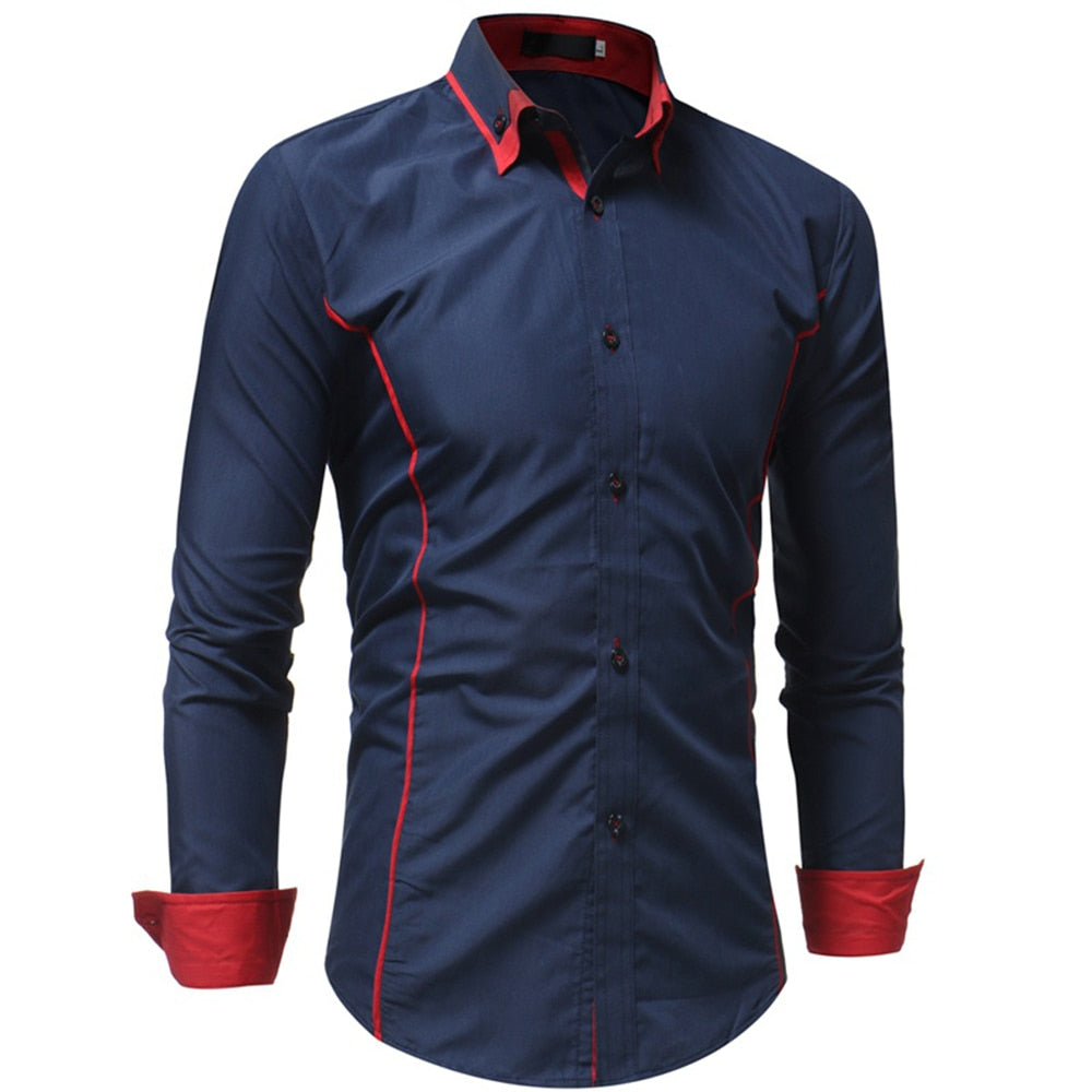 Mens Long-sleeved Business Casual Shirts