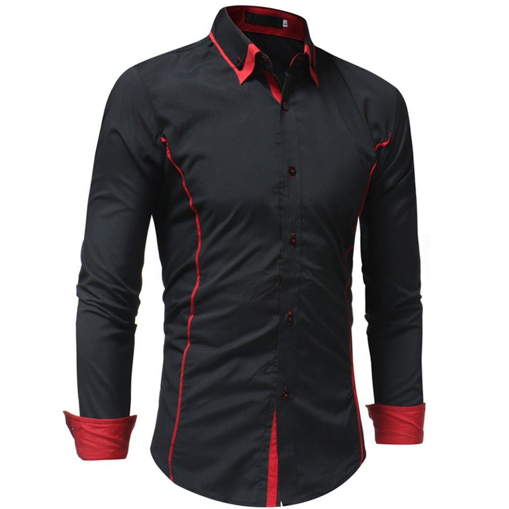 Mens Long-sleeved Business Casual Shirts