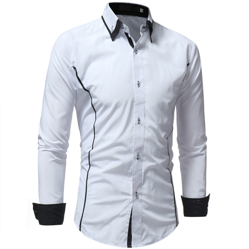 Mens Long-sleeved Business Casual Shirts