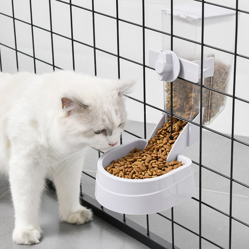 Automatic Pet Bowls Cage Hanging Feeder