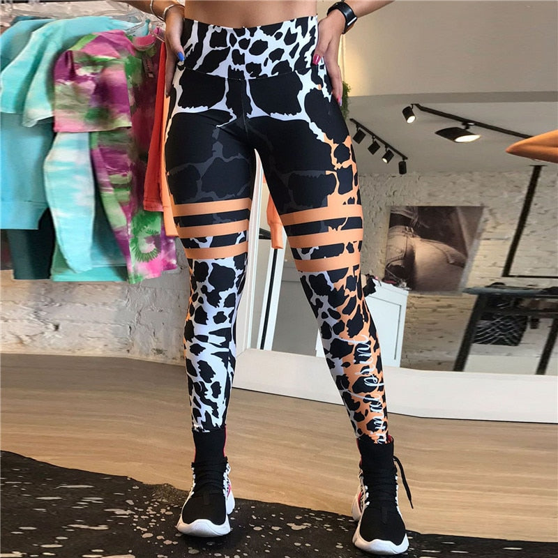 KREYOL LEOPARD STRIP 3D LEGGING