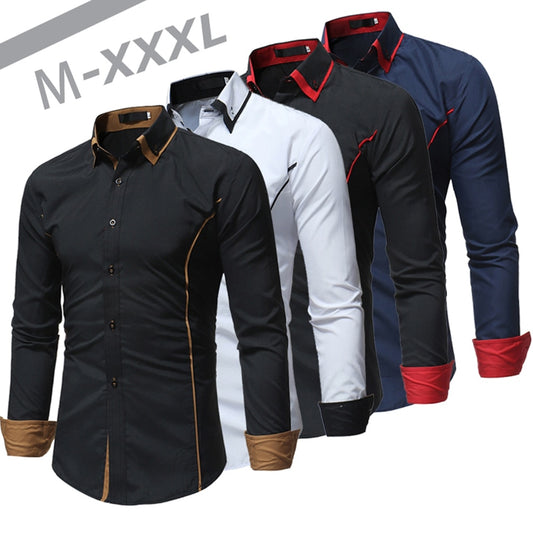 Mens Long-sleeved Business Casual Shirts