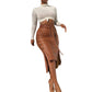 KREYOL HIGH WAIST LEATHER SKIRT