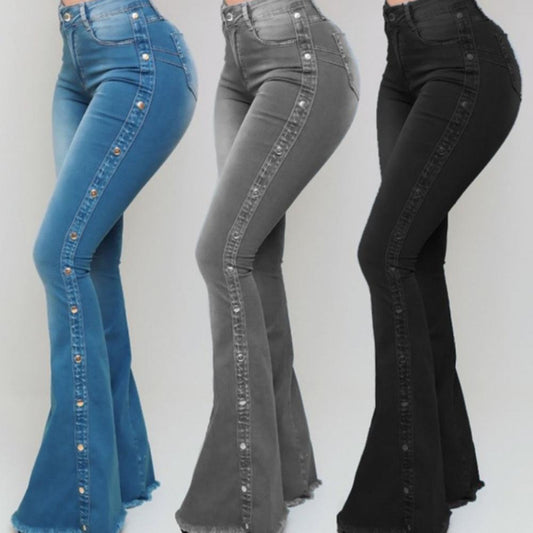 New Mid Waisted Stretch Flare Jeans