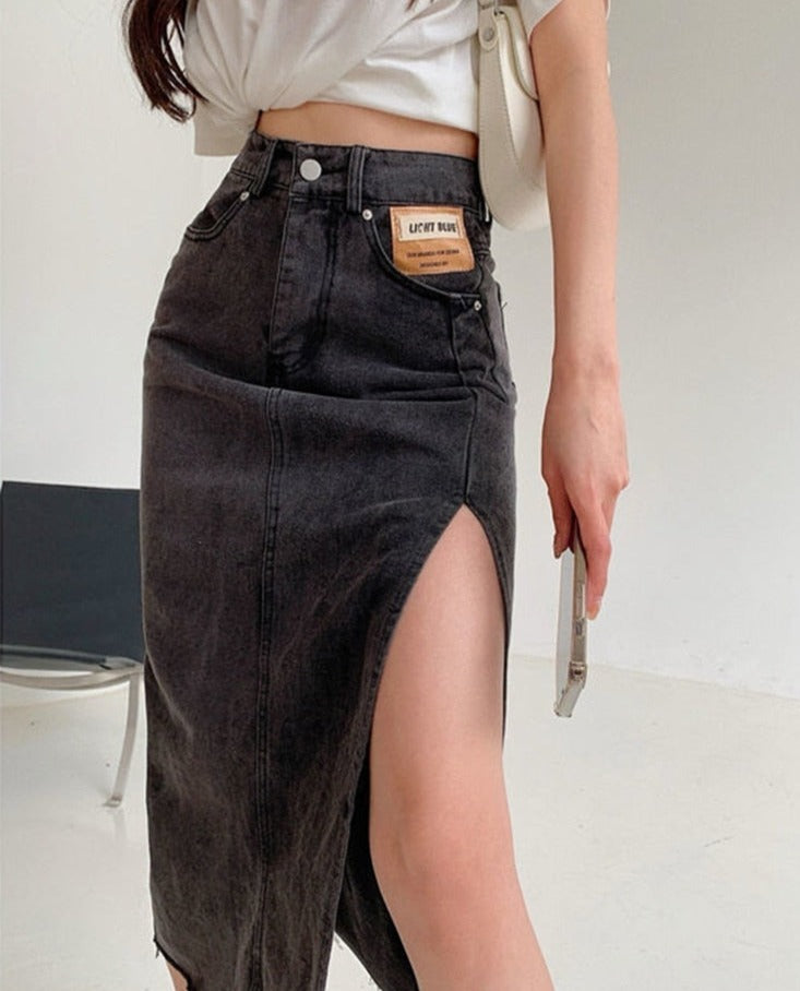 Women Denim Long Skirts