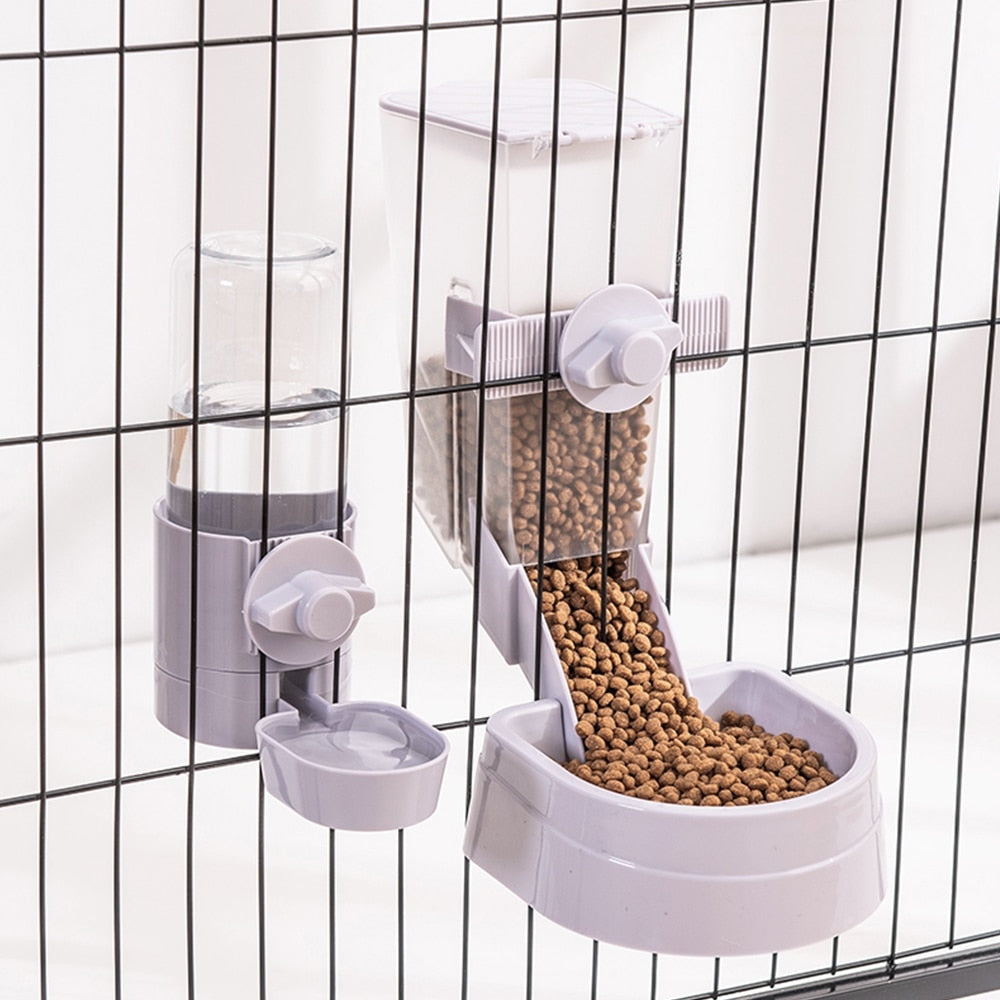 Automatic Pet Bowls Cage Hanging Feeder