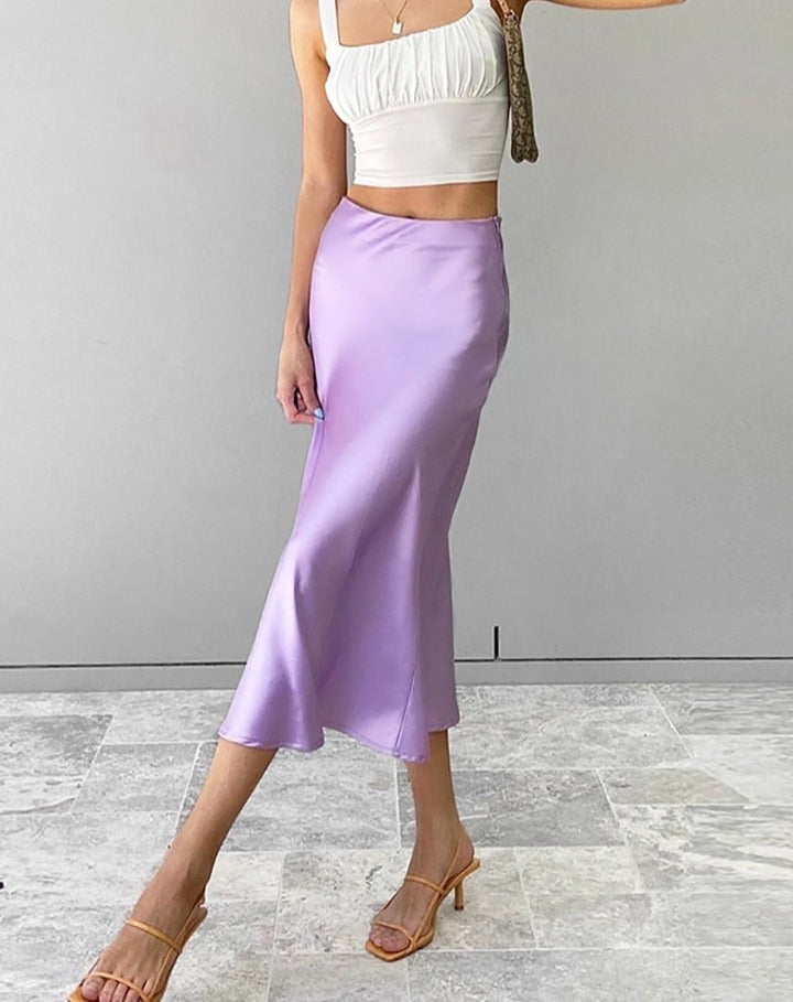 Women High Waisted Summer Long Skirt