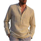 Cotton Linen Hot Sale Mens Long-Sleeved Shirts