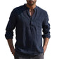 Cotton Linen Hot Sale Mens Long-Sleeved Shirts