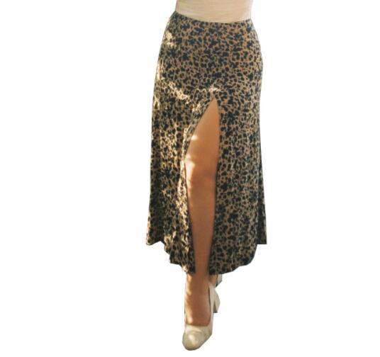 High waist stretch split long A-line skirts